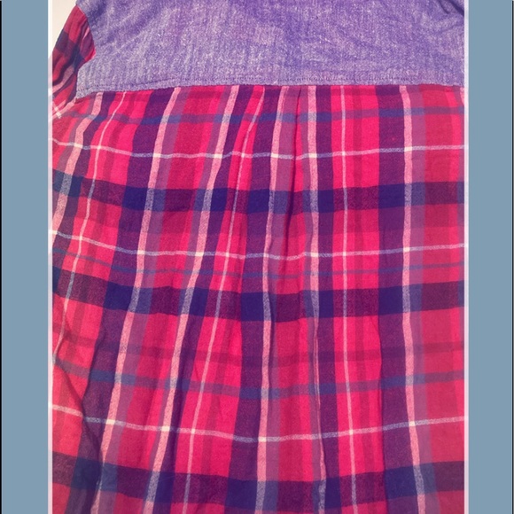 Vintage America Blues Tartan/chambray Flannel Artisan gorpcore style Shirt - Picture 4 of 10